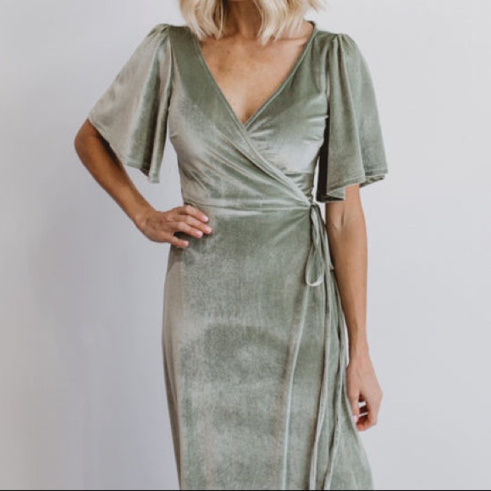 Baltic Born Velvet Wrap Maxi Dress